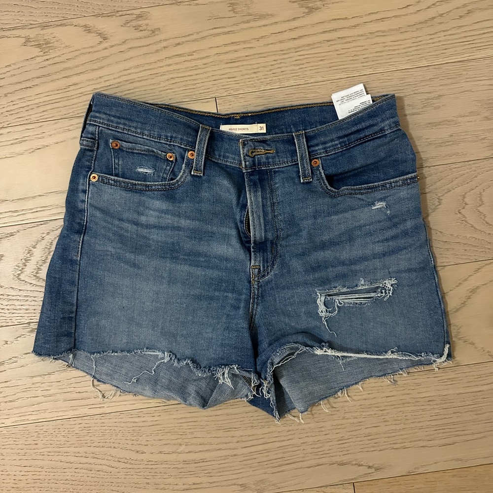 LEVIS High-rise denim shorts